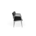 thumbnail image 4 of Lenox Steel Reception Waiting 4-Seat Chair / Silver Steel / Dark Gray / Black, 4 of 5
