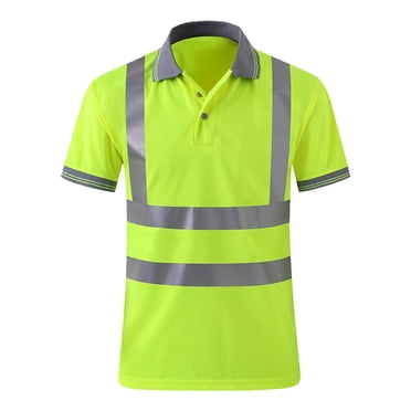 Safety Workwear, Safety T Shirt, Quick Drying Breathable Reflective Work Shirts, Reflective T Shirt, for Warehouse Construction Workwear Men 3XL