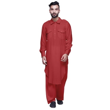 Atasi Kurta Pyjama Pathani pour Hommes Kurta Pyjama Long Vêtements Décontractés