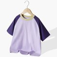 thumbnail image 3 of Sunnyoo T-Shirt d'Été à Blocs de Couleur pour Garçons, Manches Courtes, Col Ras du Cou, T-Shirt Tee Haut, 3 of 4