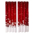 thumbnail image 1 of TIELUTT Rideaux Imprimés pour les Fêtes 2 Pcs de Rideaux Plats 2D Imprimés Rouges avec Flocon de Neige et Draperies 54 Pouces de Long 100 X 84 Rideaux Charmant Rideau de Douche Draperies Thermiques Extra Lourd Douche Transparente, 1 of 6