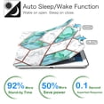 thumbnail image 4 of iPad PRO 12.9 Inch 2015 1st Gen [ Pro 12.9 1 ] A1652 A1584 ML3Q2LL/A ML3N2LL/A ML3K2LL/A ML0H2LL/A ML0G2LL/A Printed Slim Protective PC Dual Angle Stand Clear Flip Back Cover - Marble Green, 4 of 5
