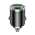 thumbnail image 2 of Fast Charging Car Charger, Mini USB Type-C Adapter, 2 Ports with Hidden Light, Overcharge Protection for Phones & Tablets, 2 of 5