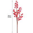 thumbnail image 2 of 3Pcs Simulation Holly Fruit Long Branch Christmas Fruit Fake Flower Berry Red Fruit Fortune Fruit, 2 of 15