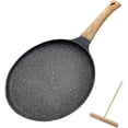thumbnail image 1 of Nonstick Crepe Pan with Spreader, Dosa Pan for Roti Dosa Tawa Comal Para Tortillas, Ceramic Flat Skillet Pan Induction Compatible, Pancake Pan for Stove Top, 1 of 5