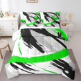 thumbnail image 1 of YST Brush Strokes Peinture à l'huile 7 pièces Gradient Abstract Comforter Set, Reine, 1 of 4