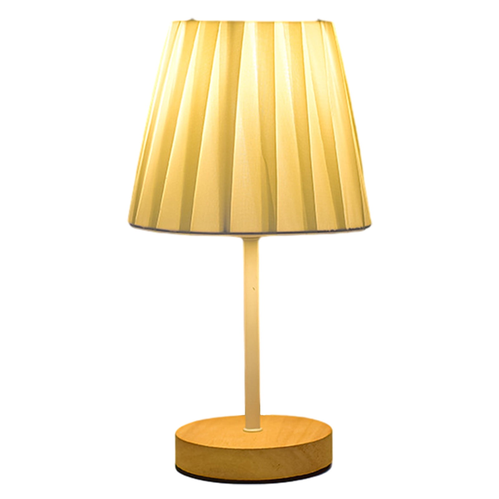 Lampe de Bureau à DEL Lampe de Bureau en Bois Massif à DEL, Lampe de Bureau d'Étude en Tissu Stable, Convient à la Décoration de la Maison, Lampe de Nuit Chaude en Lin Uni, Éclairage Intérieur Lampe de Bureau Lumières à DEL pour Chambre