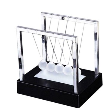 YOPTOP Cradle Pendulum Light Colorful Swing Ball Lamp LED Light Up Swinging Ball Luminous Pendulum Balance Balls Kids Physics Science Toys Home Office Decor Table Ornament,black,S