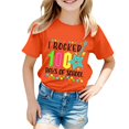 thumbnail image 1 of TZEWGL T-Shirts For Girl Print Round Neck Loose Short Sleeve Clothes For Newborns size 5-6T, 1 of 4