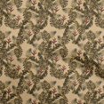 thumbnail image 1 of oneOone Tissu Cambric Coton Brun Fauve Matériel de Robe Tropical Tissu Imprimé Tissu au Mètre 42 Pouces de Large, 1 of 5