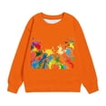 thumbnail image 4 of Dadaria T-Shirt Orange pour Enfants Hauts Manches Longues T-Shirt Col Rond Tee Matières Chandail d'Été Blouses 5 Ans, 4 of 4