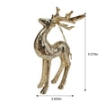 thumbnail image 4 of Holiday Time Gold Mecury Plastic Reindeer Christmas Hanging Ornament, 4 of 4