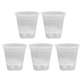 thumbnail image 2 of Flower pot with drainage function for indoor and outdoor (transparent/white), 2 of 8