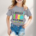 thumbnail image 2 of TZEWGL T-Shirts For Girl Print Round Neck Loose Short Sleeve Clothes For Newborns size 4-5T, 2 of 4