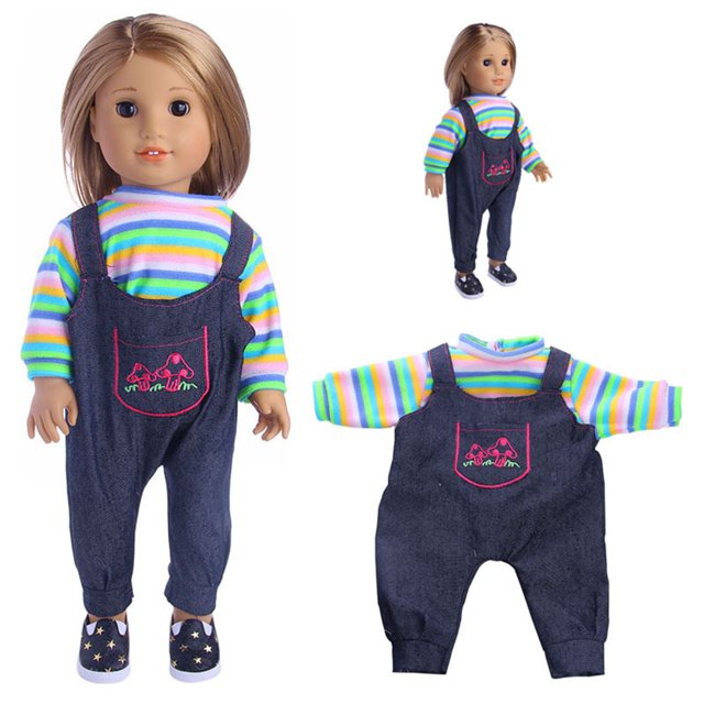 Ensemble de Vêtements pour Poupée, Salopette Décontractée pour Poupée de 18 Pouces