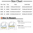 thumbnail image 2 of Virmaxy Womens Wireless Bra Oversized Gathered Comfortable Breathable Underwear (Plus Extended Buckle) Everyday Bra Embroidered Glossy Comfortable Breathable Bra Underwear No Rims Watermelon Red-2 36, 2 of 7