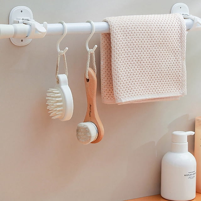 Crochets pour Tringles Suspendues, Pince Sans Perçage, Support pour Tringles à Rideaux et Tringles de Douche Romaines sur Barres Horizontales, Diamètre sous 42 cm
