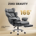 thumbnail image 4 of COOLHUT Large Executive Office Chair with Adjustable Armrests and Footrest, High Back PU Leather Computer Chair with Lumbar Support, for Big and Tall Users, for Home Office or Computer Desk Use, 4 of 8
