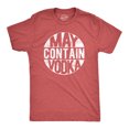 thumbnail image 1 of Mens May Contain Vodka T Shirt Funny Liquor Drinking Party Graphic Tee (Heather Red) - L, 1 of 2