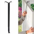 thumbnail image 1 of Haute Decor Adapt Adjustable Wreath Hanger Top & Length Adjustable Version Matte Black - Strong Over The Door Wreath Hanger for Various Door Sizes, 1 of 1