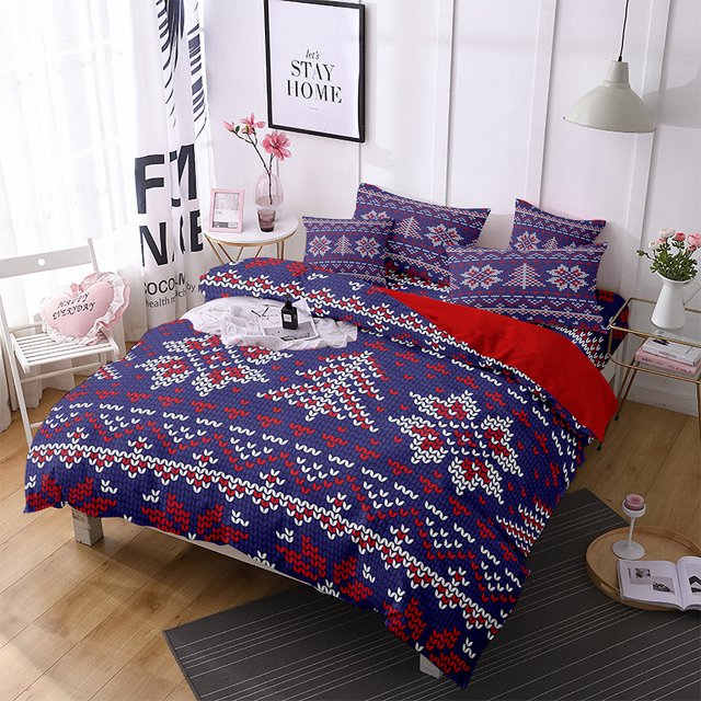 Innerwin Quilt Sets Printed Coverlet Set 3 Pieces Christmas Comforter Bedspread Lightweight Microfiber Breathable Ultra Soft Decor Style K Twin