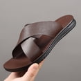 thumbnail image 4 of WRKEKC Sandals for Men Open Toe Soft Sole Breathable Beach Casual Slippers Spring Summer Flip Flops for Men, 4 of 5