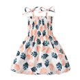 thumbnail image 1 of Qudderr Robe à Bretelles Spaghetti pour Bébé Fille Sans Manches Été Décontractée Robe d'Été Imprimée en Coton pour 1-5 Ans, 1 of 8