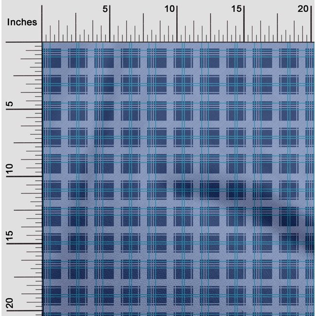 oneOone Cotton Flex Fabric Tartan Check Print Sewing Fabric BTY 40 Inch Wide