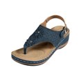 thumbnail image 2 of DPTALR Women's Flower Wedges Casual Slope Heel Sandals Comfortable Slippers, 2 of 9