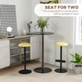 thumbnail image 4 of HOMCOM Round Bar Table for 2 People, High Pub Table with Steel Base, 4 of 10