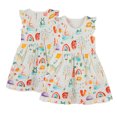 thumbnail image 4 of Qudderr Robe d'Été Sans Manches pour Filles 2-7T Robe Princesse Décontractée Imprimée en Coton pour Tout-Petits Enfants, 4 of 9