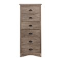 thumbnail image 1 of Prepac Commode haute à six tiroirs, gris vieilli, 1 of 7