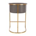 thumbnail image 5 of Kanye Velvet Stool in Dark Grey PU, 5 of 5