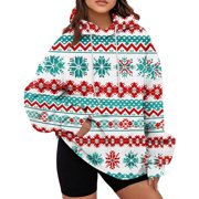 Hoodie For Winter Warmth Loose And Casual Hoodie Womens Sweat Shirt Sweatshirts for Women Small Hoodies Women Sweaters Cover Your Tunic Length Zip up Blue XXL