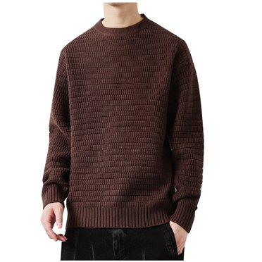 Rbaofujie Chandails Mignons pour Hommes Chandail à Col Rond Coloré à la Mode Chandail Tricoté Chandail Café Chandails à Capuchon Chrétiens