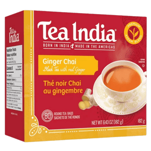 Tea India Ginger Chai, 80 Tea Bags