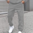thumbnail image 2 of Pisexur Mens Sweatpants 2024 Solid Color Workout Jogging Athletic Pants ​Elastic Waist Drawstring Straight Leg Sweatpants Loose Elastic Bottom Casual Pants with Pockets, 2 of 5
