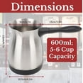 thumbnail image 3 of EDFBUYKRS VINGVO Cafetière Turque en Acier Inoxydable 600 ml Machine à Café Turc Arabe et Grec et Machine à Café Turc Chauffe-Marmite Bouilloire Capacité de 5 à 6 Tasses F, 3 of 4