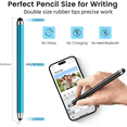 thumbnail image 2 of MEKO Stylus Pen for Tablet, 10ps 2-in-1 Touchscreen Stylus Pens with Dual Rubber Tips, Universal Capacitive Stylus, Includes 20 Replacement Nibs, 2 of 7