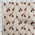 thumbnail image 3 of Soimoi Musical Instruments Print, Velvet Fabric, Decor Sewing Fabric by The Yard 54 Inch Wide,Decorative Fabric for Upholstery and Home Accents, Brown, 3 of 5