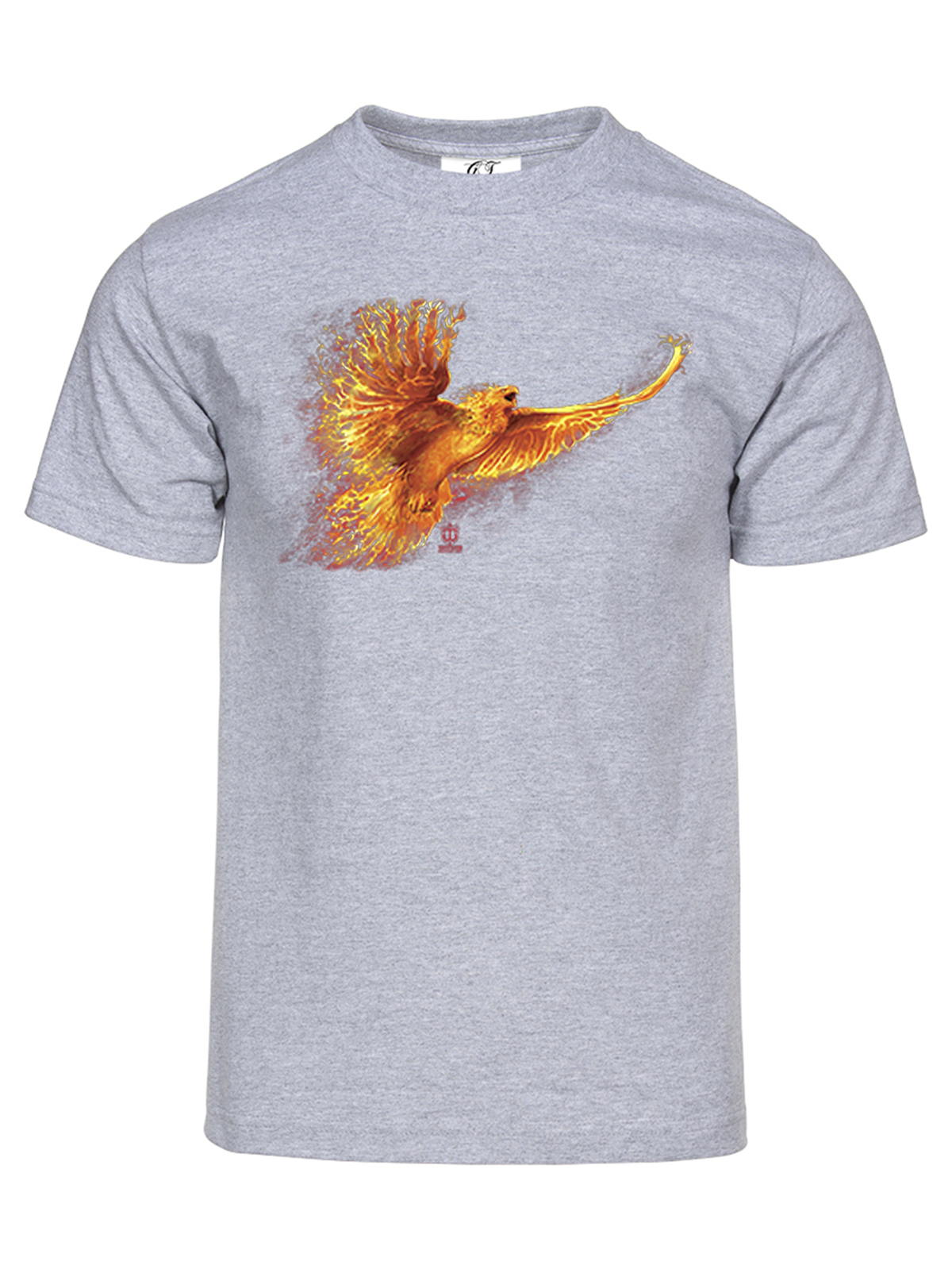 Gravity Trading Mens Phoenix Rising Short-Sleeve T-Shirt - Heather Grey - 3XL