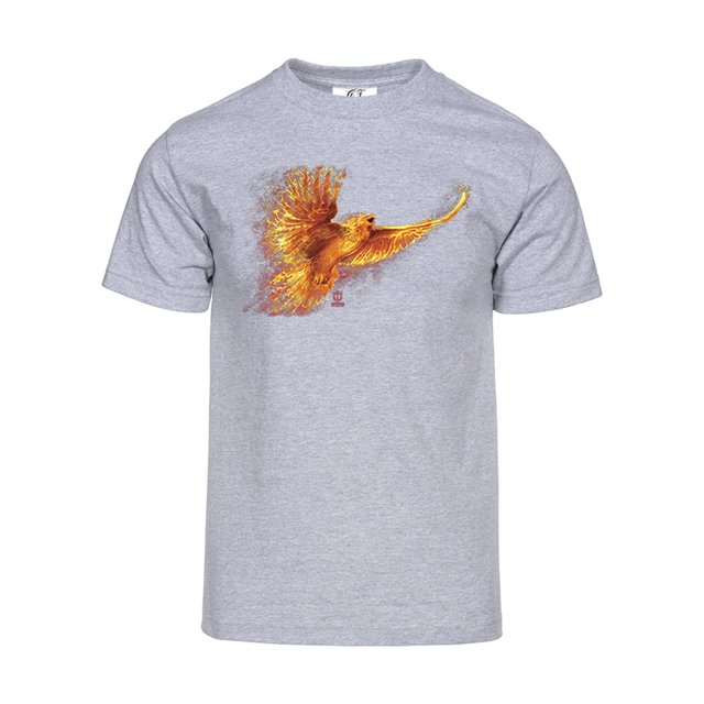 Gravity Trading T-Shirt à Manches Courtes Mens Phoenix Rising - Gris Chiné - X-Large