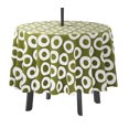 thumbnail image 1 of Vargottam Indoor/OutdoorRoundTablecloth 58 InchTablecloth with Umbrella Hole & Zip- Waterproof TableCloth TableCovers for Backyard Table -Olive Green, 1 of 7