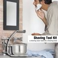 thumbnail image 3 of Shaving Razor Brush Stand & Bowl Set Metal Shaving Brush Holder Soap Bowl Mug for Men Beard Removal Tools, 3 of 9