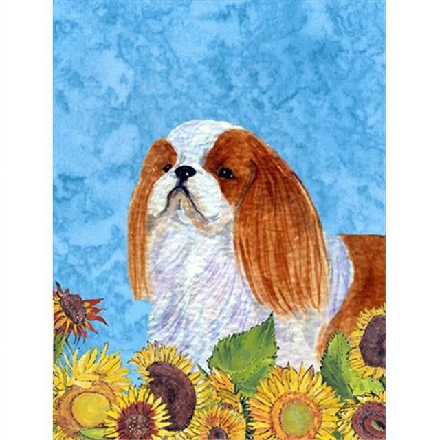 Carolines Treasures SS4140CHF 28 x 40 In. English Toy Spaniel Flag Canvas- House Size
