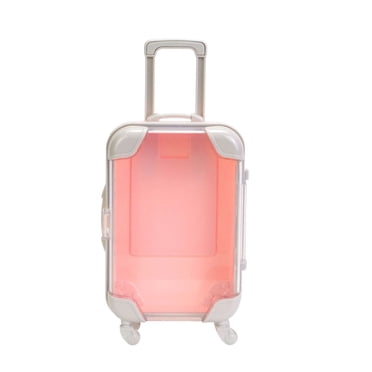 Valise Mini Transparente Rose Rose Simulation Casse-Tête Contenant de Rangement Petit Organisateur de Voyage Étui en Plastique Portable #9jo56