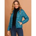 thumbnail image 2 of INSPIRE CHIC Women's Hooded Packable Thickened Zip Down Short Puffer Coat, 2 of 6