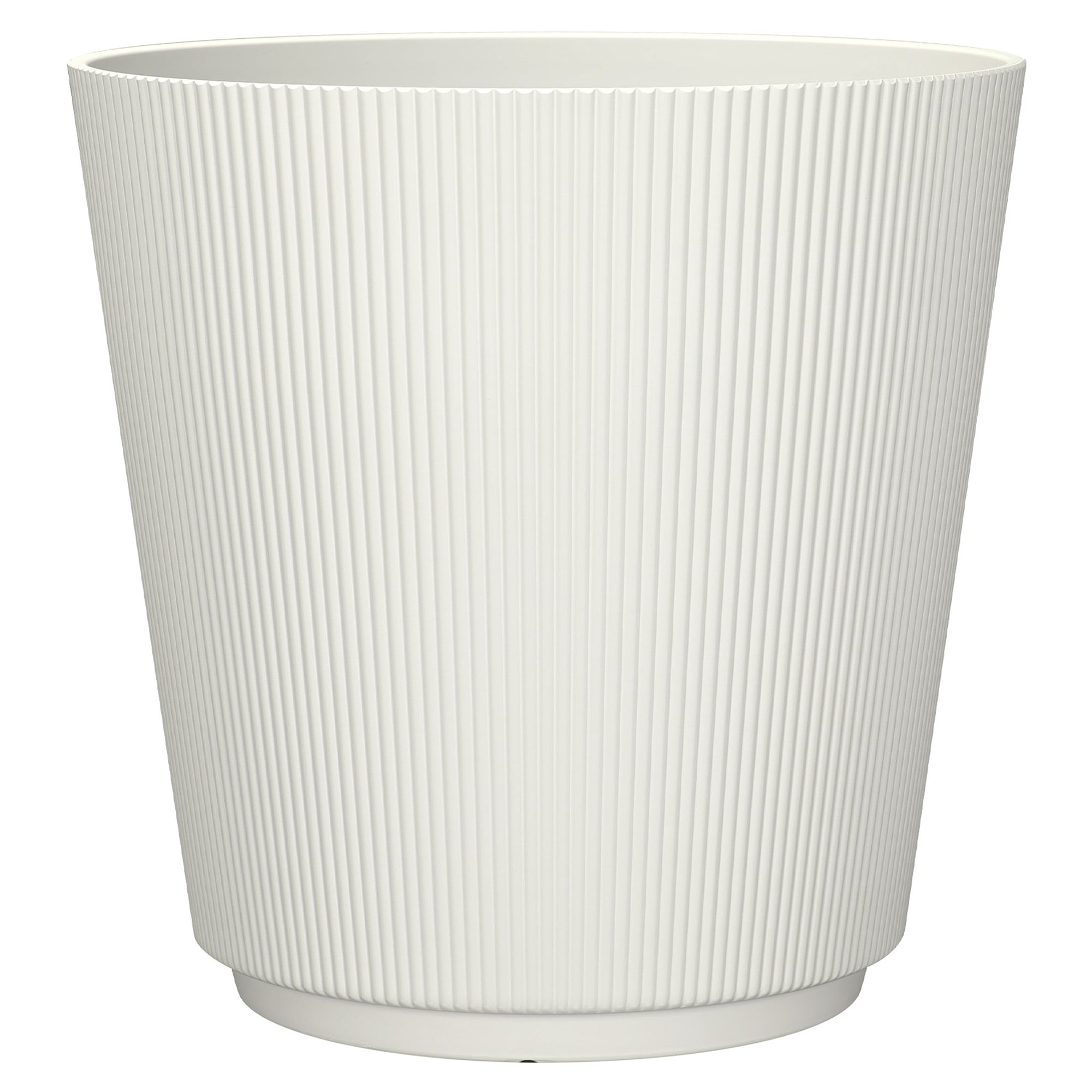 Jardinière en Résine Cannelée Mainstays 16 pouces, Blanc