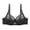 Black, variant on Mlkoz Lace Bras for Women Underwire , Comfortable Push Up Solid Color Bra Everyday Bras Convertible Straps