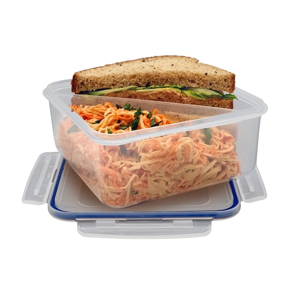 Starfrit Locknlock Divided Food Storage Container, Capacity of 41oz / 1.2L, Removable Triangular Divider
